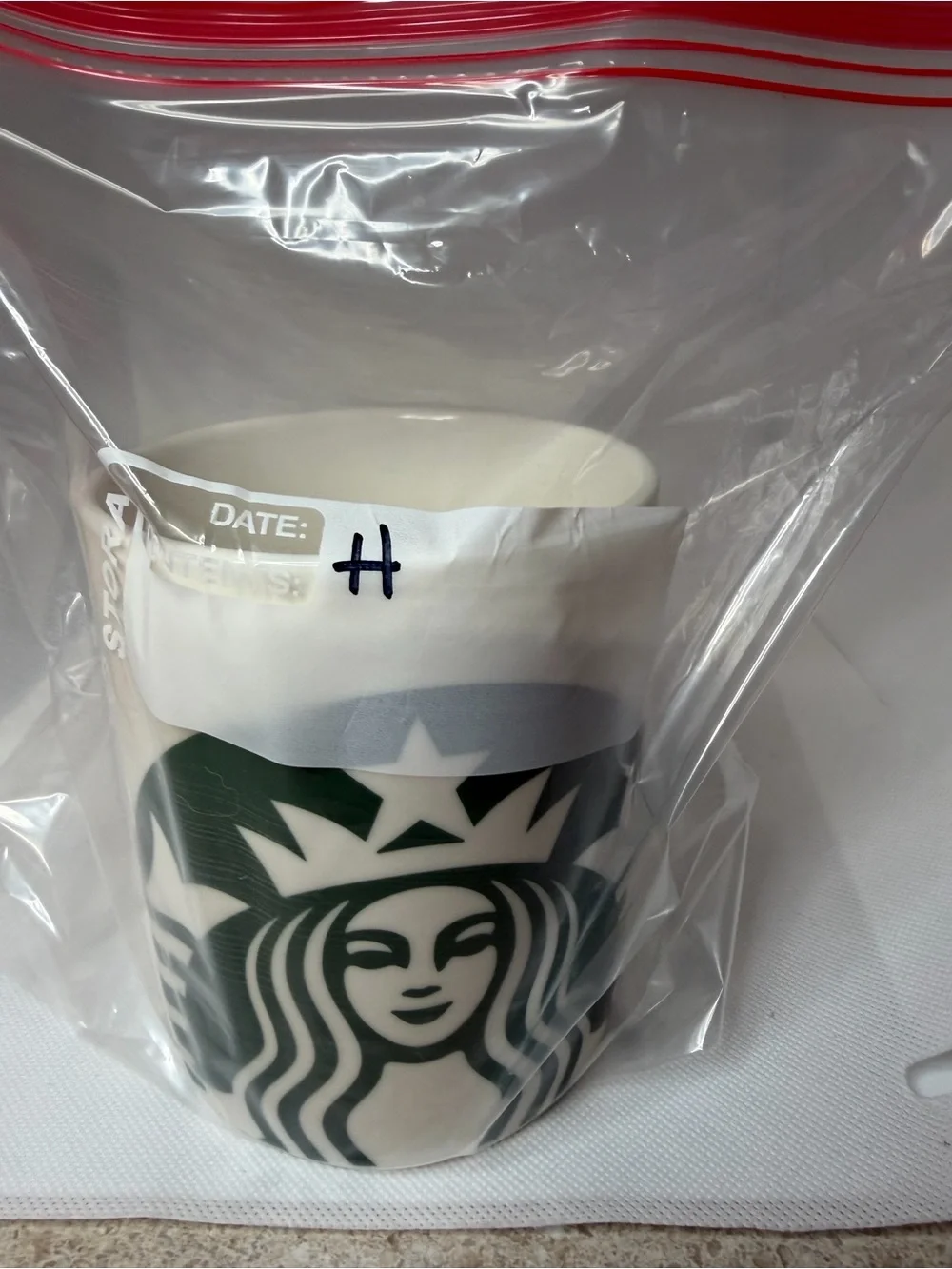 Starbucks Coffee Cup Mug Seattle WA White 28 oz Ceramic Jumbo Oversized XL